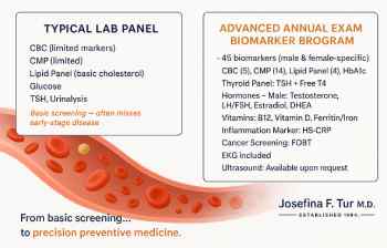Advanced Annual Exam Bio Markers - Josefina F. Tur M.D. P.A in Miami, FL Advanced Annual Exam Bio Markers - Josefina F. Tur M.D. P.A in Miami, FL